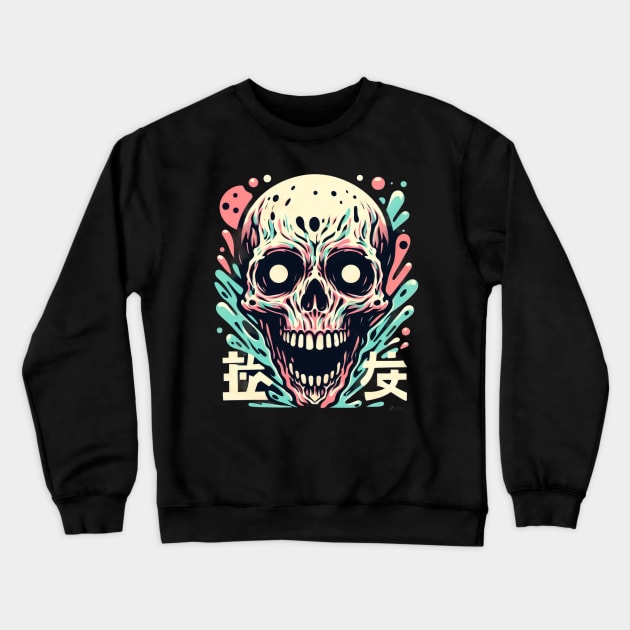 Pastel skull horror Crewneck Sweatshirt by Evgmerk